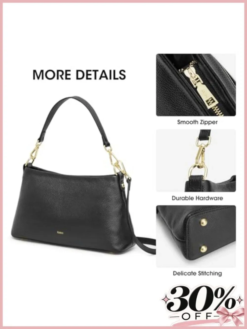 Genuine Leather Crossbody Bag Small Purse Hobo